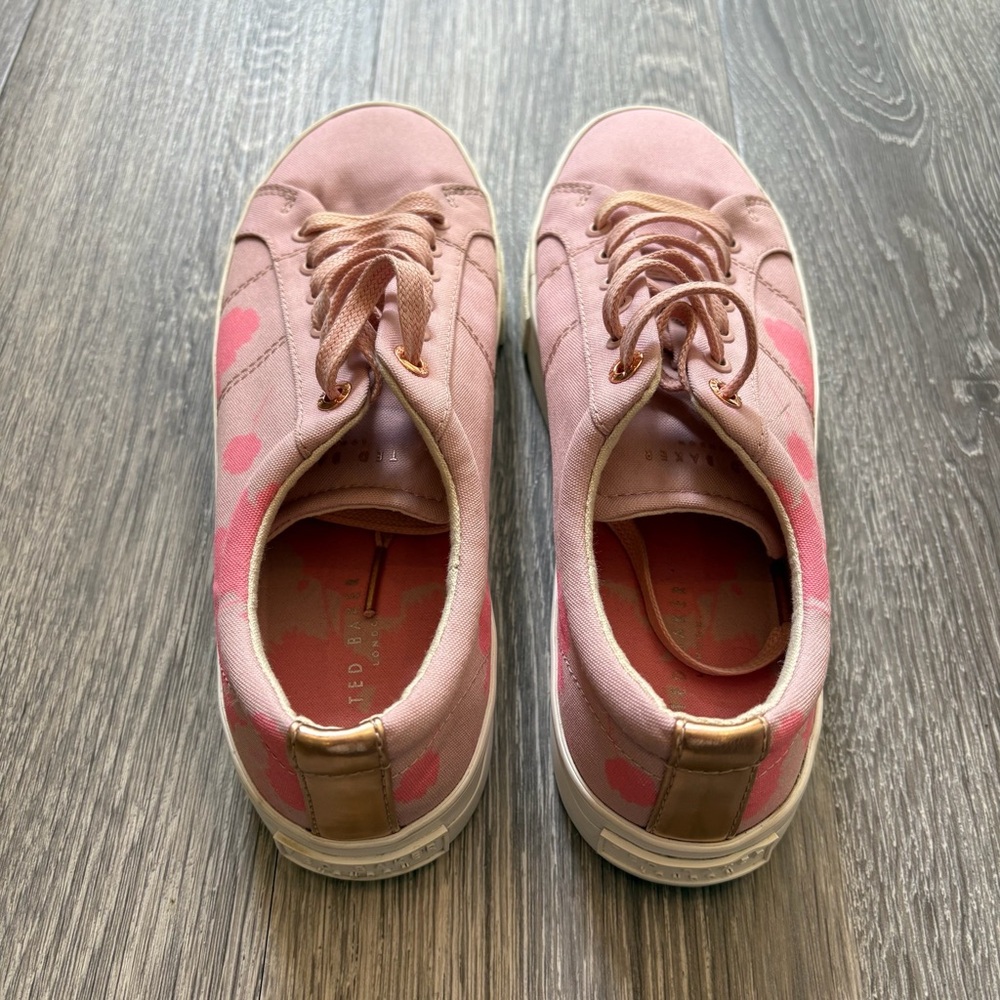 Ted Baker Ephie Blush Pink Canvas Sneakers - Picture 5 of 8